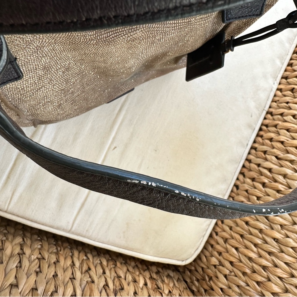 Fossil Tan and Brown Tote with Leather Accents - Picture 7 of 13